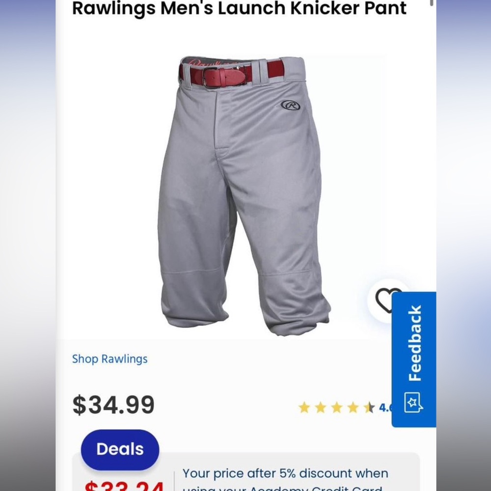 Knickers Rawlings men’s large